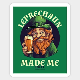 Drunk Leprechaun St Paddys Day Magnet